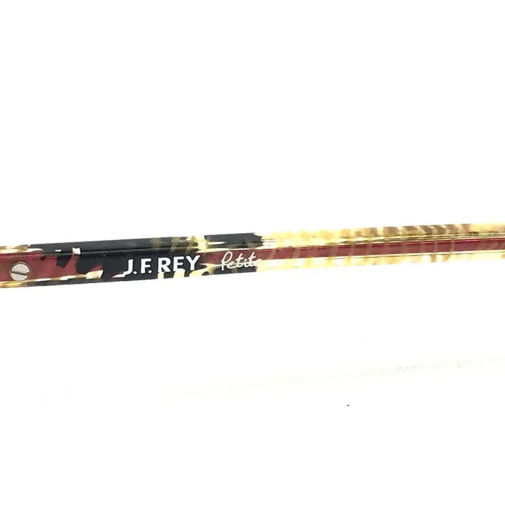 J. F. Rey Petite Eyeglasses Frames PM088 5030 Black Red Yellow Round 45-20-140
